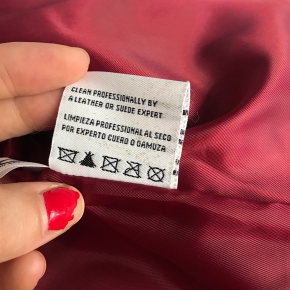 Nine West Separates Red Leather Jacket Size Large - Picture 7 of 16